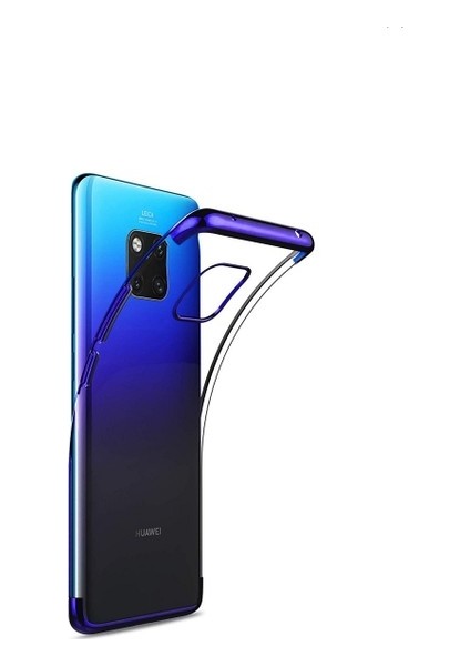 Huawei Mate 20 Pro Lüks Lazer Kaplama Soft TPU Kılıf Mavi