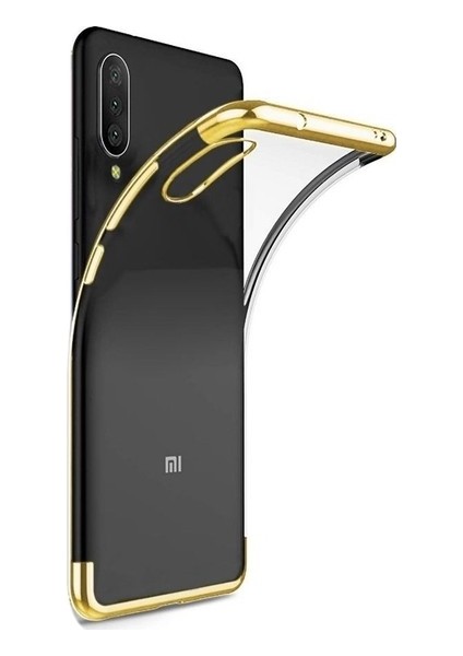 Xiaomi Mi 9 Lüks Lazer Kaplama Soft TPU Kılıf Gold