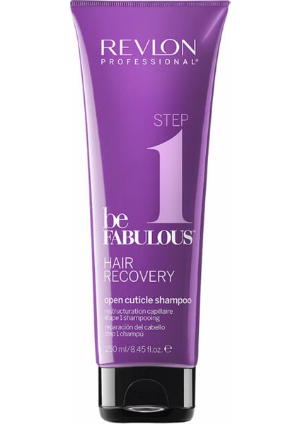 Professional Be Fabulous Hair Recovery Open Cuticle Shampoo Kuru ve Yıpranmış Saçlar İçin Bakım Şampuanı 250ML Step 1