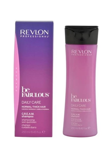 Professional Be Fabulous Daily Care Normal Thick Hair Cream Shampoo Kalın Telli Saçlar İçin Nemlendirici Şampuan 250ML