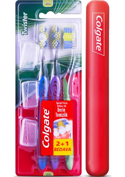 Twister Diş Fırçası Orta 2+1