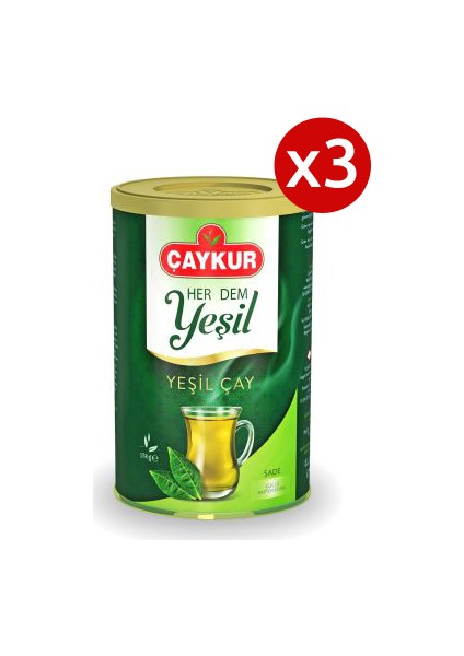 Yaprak Yeşil Çay Sade 150 gr x 3' lü