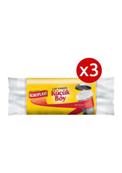 Çöp Torbası 40X50CM Küçük Boy x 3 Adet