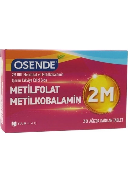 Osende 2m Metilfolat Metilkobalamin 30 Tablet