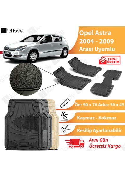 Opel Astra H Kasa 2004 2009 Arası Uyumlu Siyah Paspas Seti