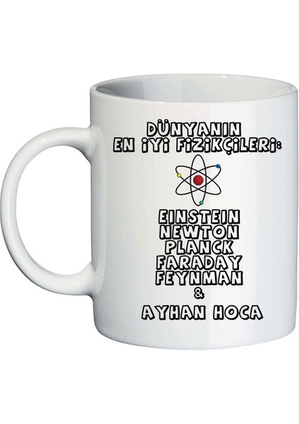 Fizik Öğretmeni Hediyesi Kişiye Özel İsimli Kupa Bardak