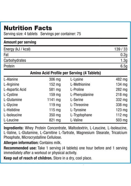 Xtreme Amino Whey 300 Tablet
