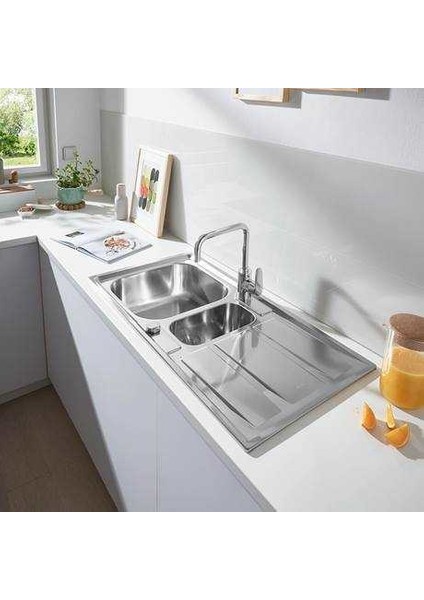 K400 1.5 Hazneli Paslanmaz Çelik Eviye - 31567SD0 modelleri