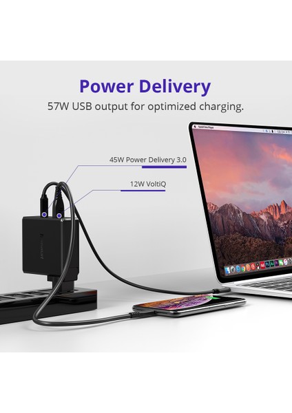 WCP03 57W Type C USB PD 3.0 Şarj Cihazı