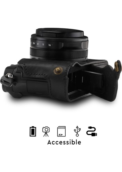 Panasonic Lumix DC-LX100 Ii Hakiki Deri Kamera Kılıfı fırsatları