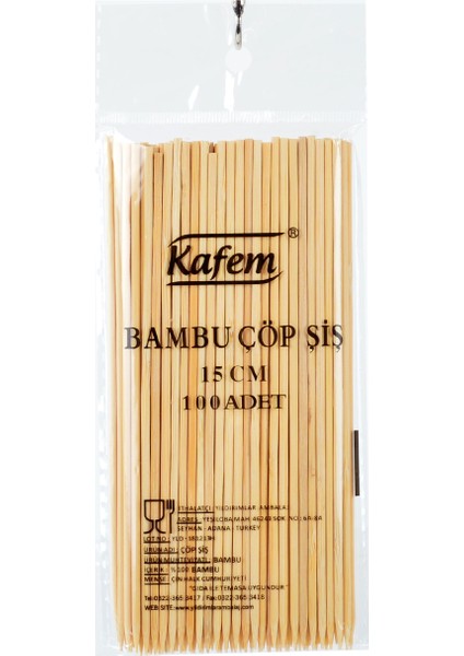 Çöp Şiş 15 cm Paket Içi 100'LÜ , 10 Paket