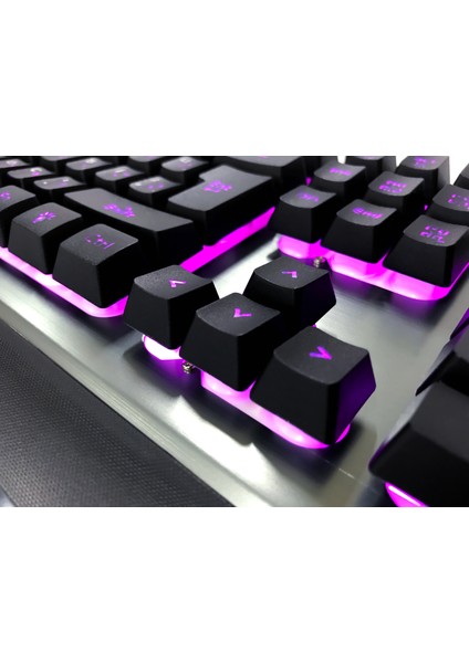 RK701 Metal Mekanik Hisli Işıklı Oyun Oyuncu Klavyesi Gamer