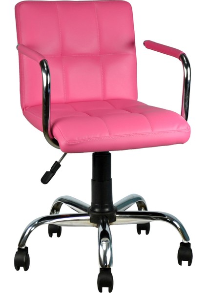 Carla Çalışma Koltuğu-Pembe Deri - 9503D0120