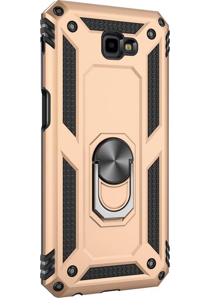 Samsung Galaxy J4 Core Kılıf Military Ring Holder Gold