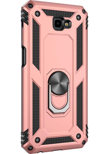 Samsung Galaxy J4 Core Kılıf Military Ring Holder Rose Gold