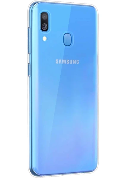 Samsung Galaxy A40 Kılıf Transparent Soft Beyaz