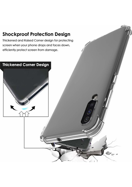 Shock Absorbing Kılıf Samsung Galaxy A70 Şeffaf