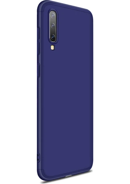 Samsung Galaxy A50 Kılıf Double Dip 360 Protective Lacivert