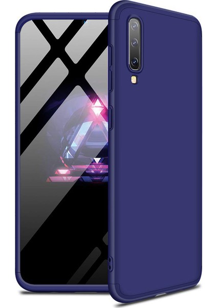 Samsung Galaxy A50 Kılıf Double Dip 360 Protective Lacivert