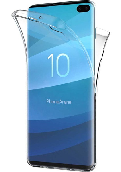Samsung Galaxy S10 Plus Kılıf 6 Tarafı Tam Full Koruma 360 Clear Soft Şeffaf