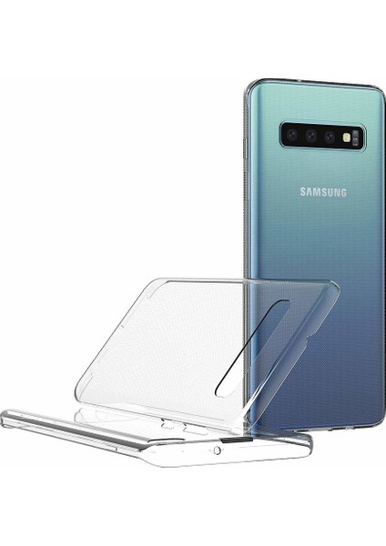Samsung Galaxy S10 Plus Kılıf 6 Tarafı Tam Full Koruma 360 Clear Soft Şeffaf