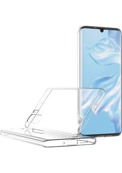 Huawei P30 Pro Kılıf 6 Tarafı Tam Full Koruma 360 Clear Soft Şeffaf