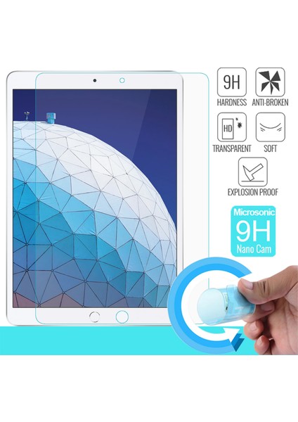 Apple iPad Air 3 10.5'' 2019 (A2152-A2123-A2153-A2154) Nano Cam Ekran Koruyucu