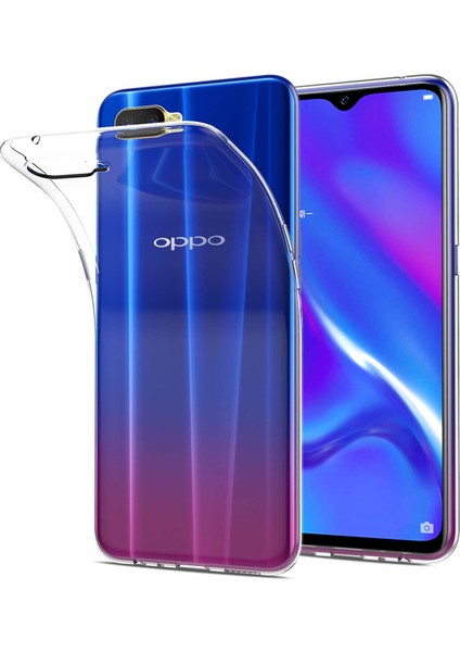 Oppo RX17 Neo Kılıf Transparent Soft Beyaz modelleri