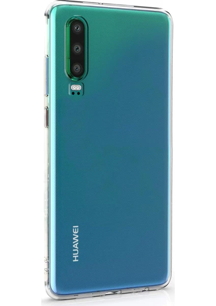 Huawei P30 Kılıf Transparent Soft Beyaz