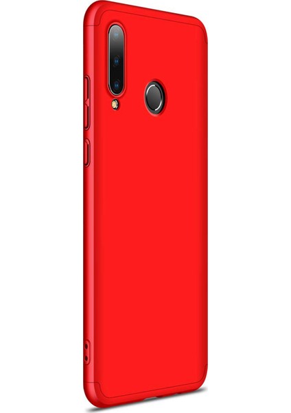 Huawei P30 Lite Kılıf Double Dip 360 Protective Kırmızı