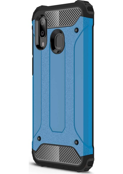 Samsung Galaxy A40 Kılıf Rugged Armor Mavi