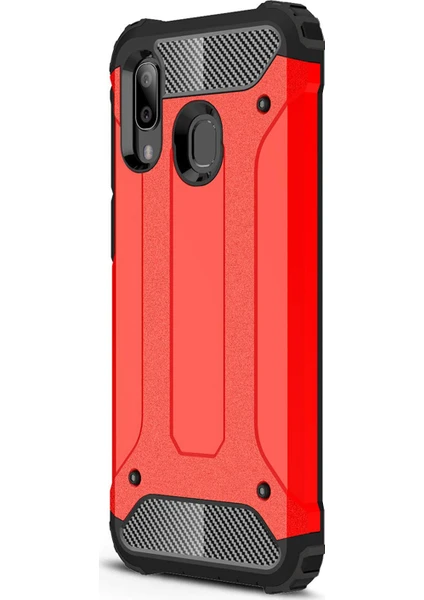 Samsung Galaxy A40 Kılıf Rugged Armor Kırmızı