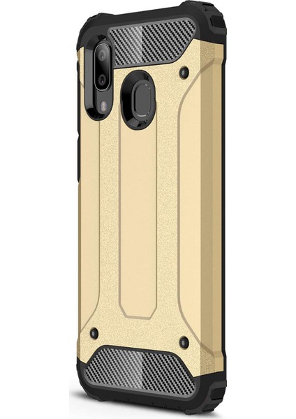 Samsung Galaxy A40 Kılıf Rugged Armor Gold