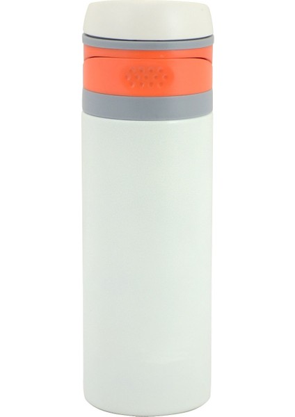 Dual Secure 400 Ml Çelik Termos Matara - Beyaz
