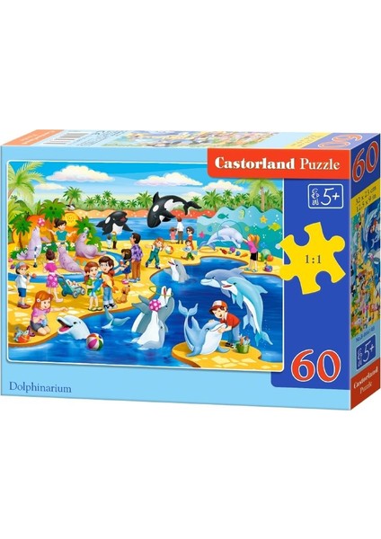 60 Parça Çocuk Puzzle - Yunus Balığı Akvaryumu