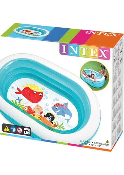 İntex Şeffaf Oval Havuz 163x107x46 cm