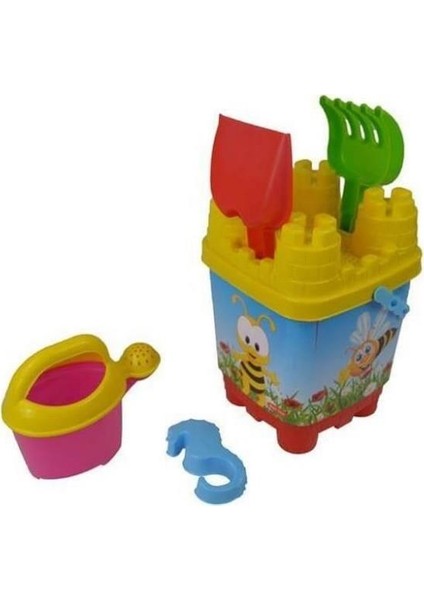BestToys Resimli Aksesuarlı Full Kale Kum Kovası