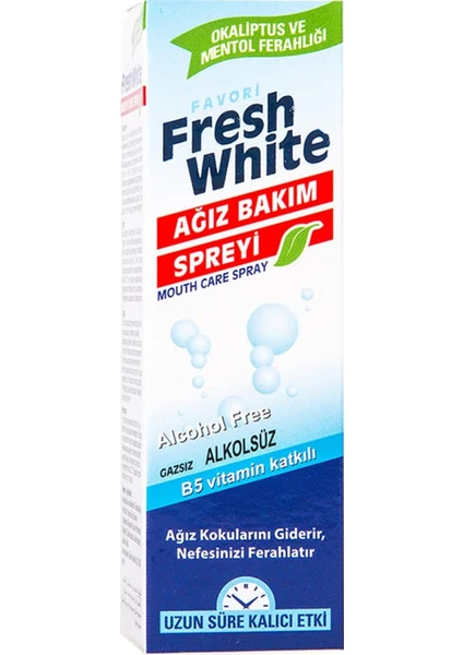 Fresh White Ağız Kokusu Giderici ve Önleyici Sprey