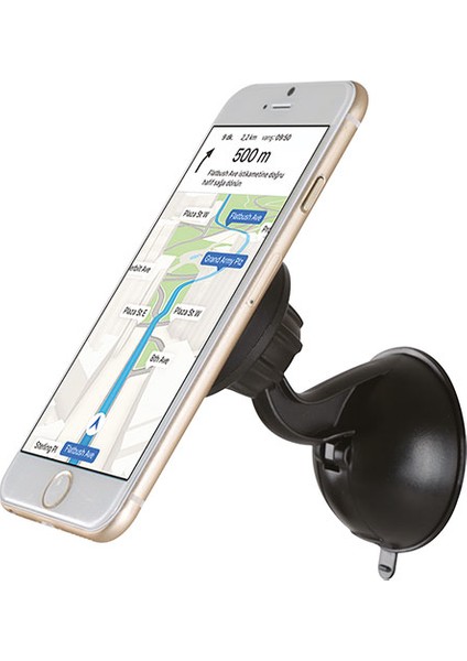 HY-XH30 Kolayca Takılabilir 360 Derece Siyah Mıknatıslı Araç Telefon Tutucu