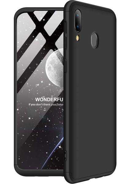 Samsung Galaxy A20 Kılıf Double Dip 360 Protective Siyah
