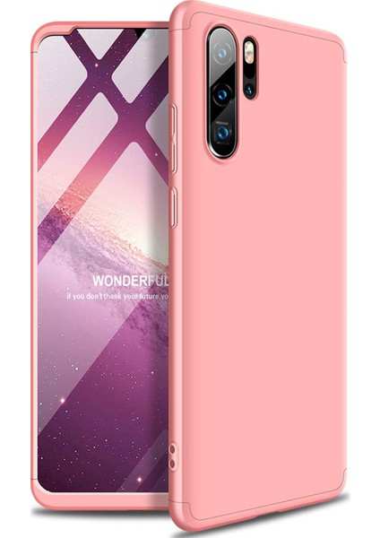 Huawei P30 Pro Kılıf Double Dip 360 Protective Rose Gold