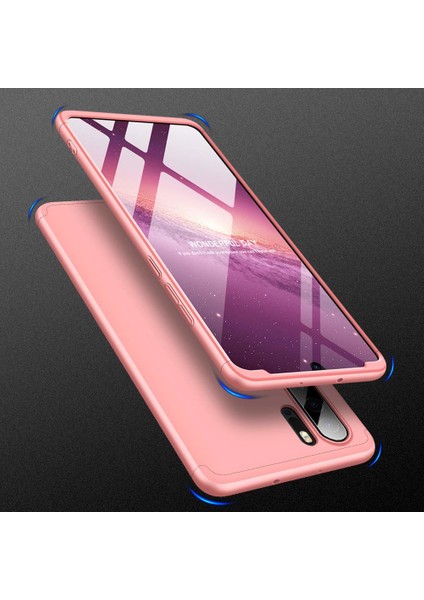 Huawei P30 Pro Kılıf Double Dip 360 Protective Rose Gold