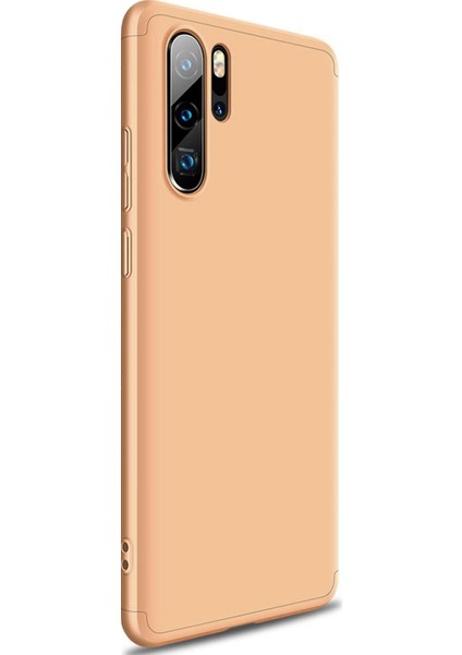 Huawei P30 Pro Kılıf Double Dip 360 Protective Gold