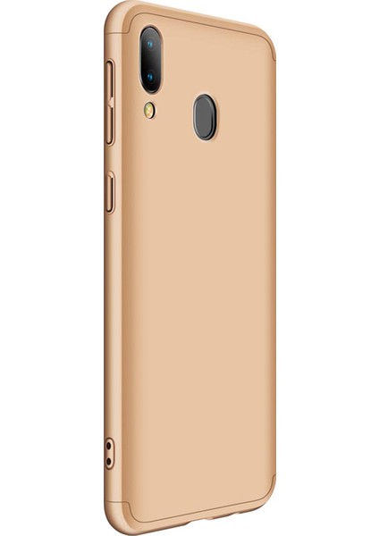 Samsung Galaxy A20 Kılıf Double Dip 360 Protective Gold