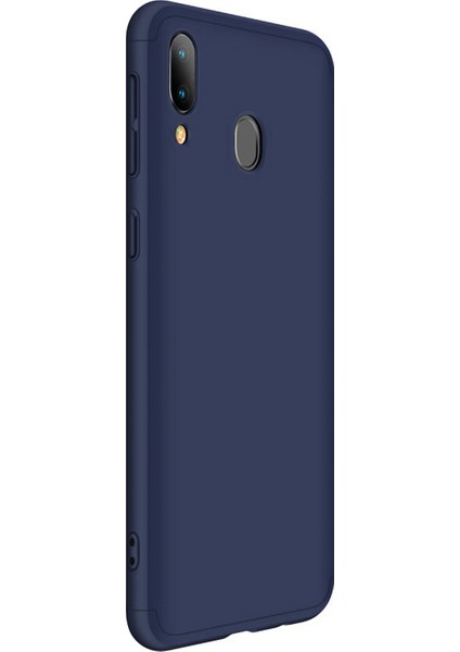 Samsung Galaxy A20 Kılıf Double Dip 360 Protective Lacivert