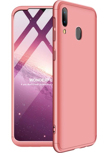 Samsung Galaxy A30 Kılıf Double Dip 360 Protective Rose Gold