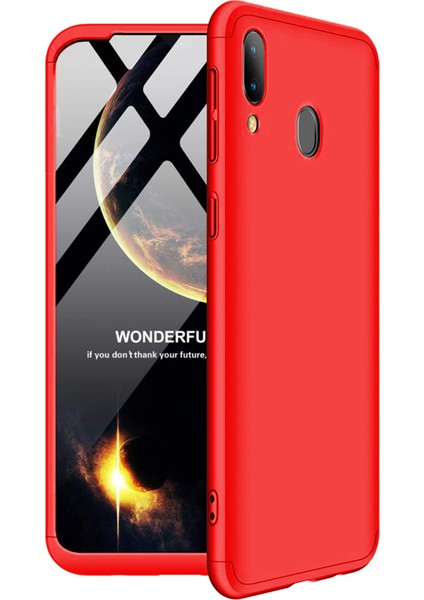 Samsung Galaxy A20 Kılıf Double Dip 360 Protective Kırmızı