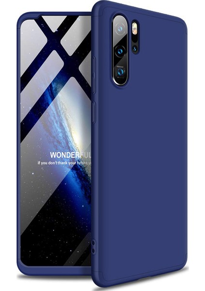 Huawei P30 Pro Kılıf Double Dip 360 Protective Lacivert