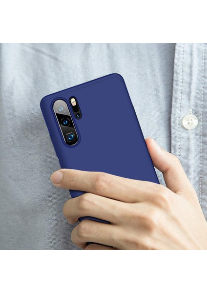 Huawei P30 Pro Kılıf Double Dip 360 Protective Lacivert