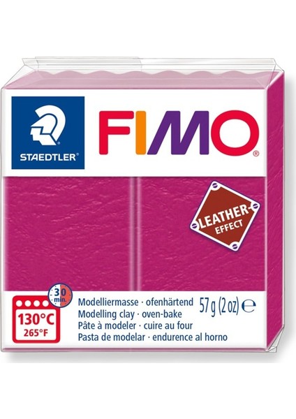 Fimo Leather Effect Modelleme Kili 57Gr - Berry